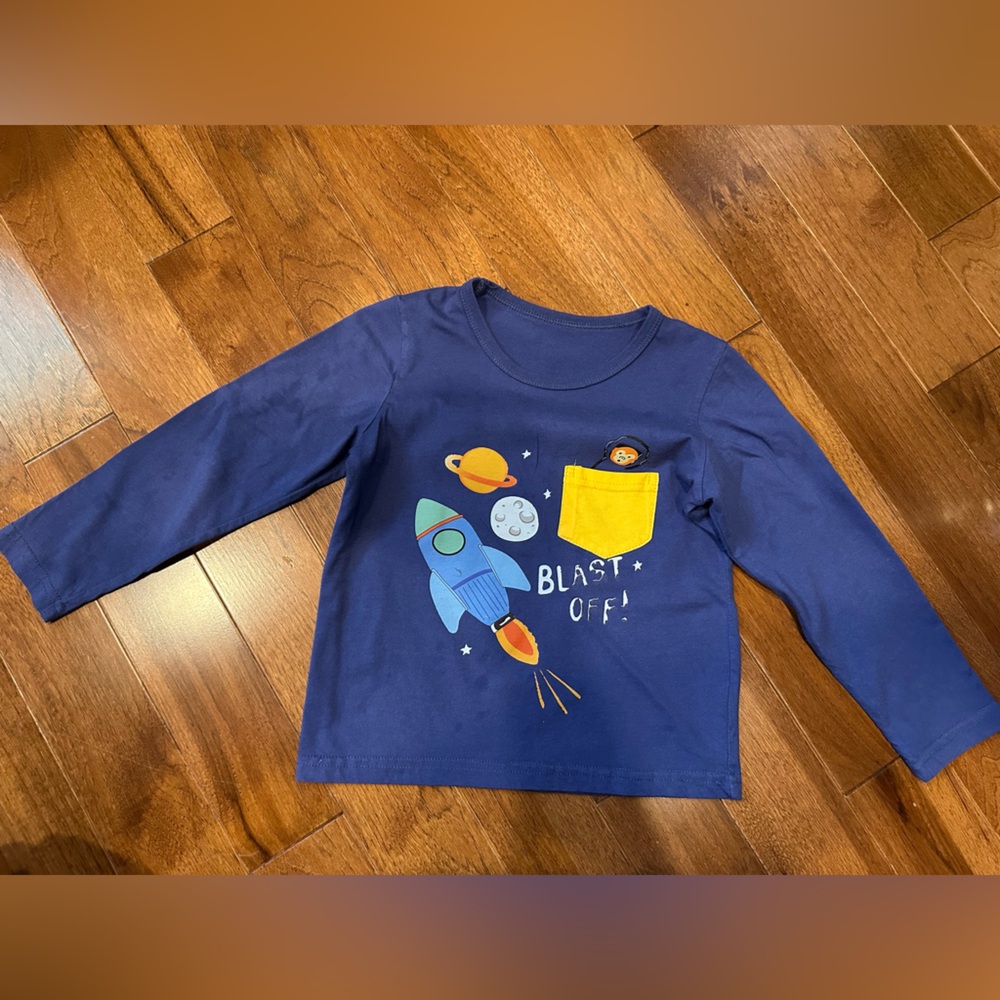 Blast Off Navy Long Sleeve Tee